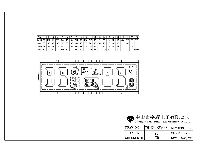 恒濕柜LCD液晶顯示段碼屏 恒濕柜LCD液晶顯示段碼屏